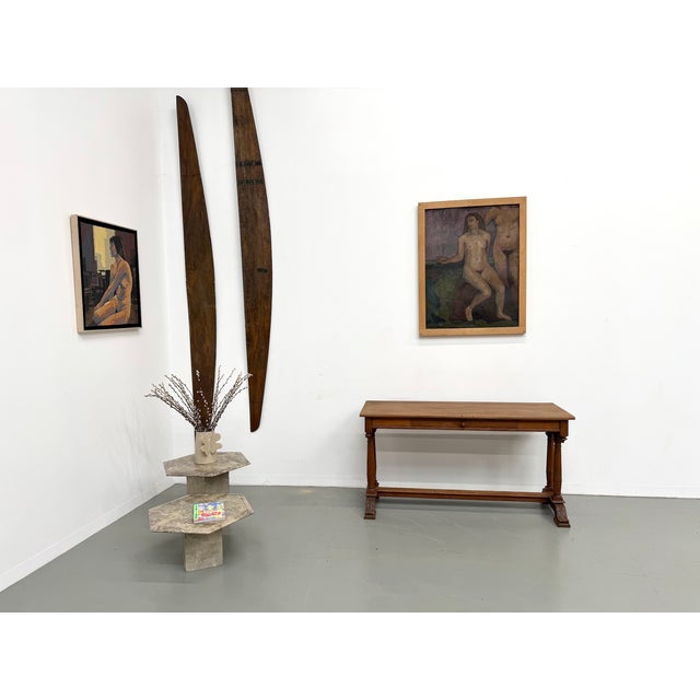 Carved Oak Console Table, 1900s For Sale - Image 16 of 16