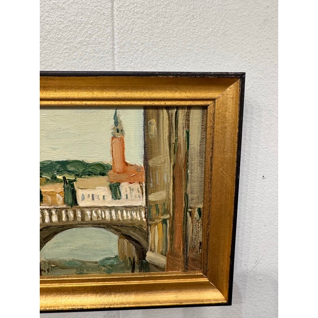 English 20th Century Oil Painting Venice For Sale - Image 3 of 6