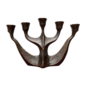 Vintage German Brutalist Metal Candleholder from Dalbeck