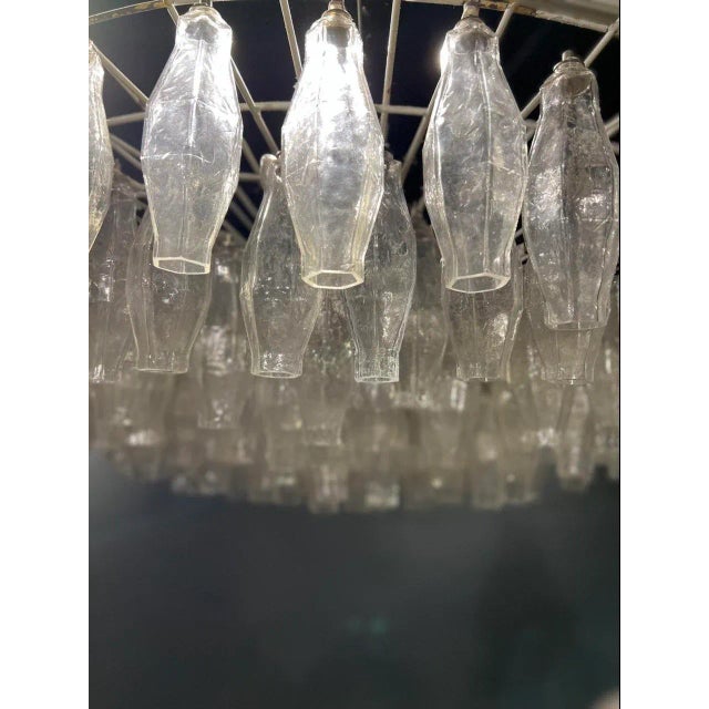 Transparent 1940’s Large Glass Light Fixture For Sale - Image 8 of 8