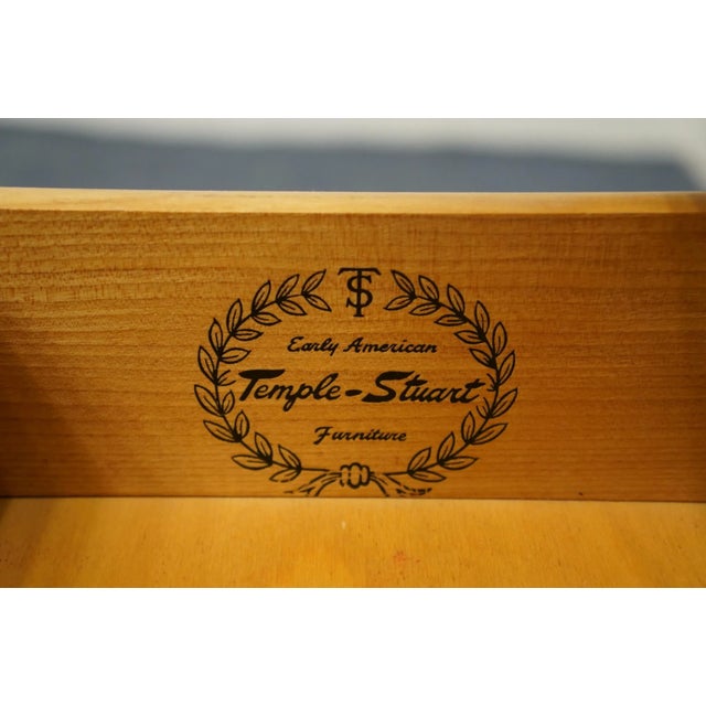 Wood Temple Stuart Solid Hard Rock Maple Colonial Early American 24" Accent End Table For Sale - Image 7 of 13