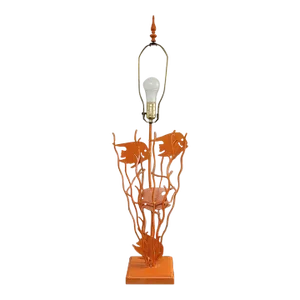 Vintage Orange Fish Seaweed Lamp
