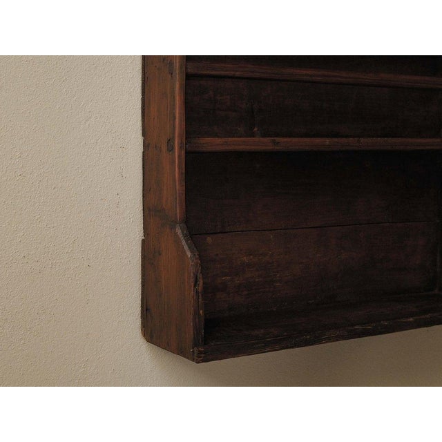 Early 20th Century Antique French Folk Art Wall Shelf in Wood, 1900 For Sale - Image 5 of 12