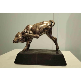 Sirio Tofanari, The Calf (Il Vitello), 1900, Silver For Sale