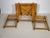Brown Vintage Garden Furniture Set in Wood, 1970s, Set of 3 For Sale - Image 8 of 11