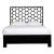 Honeycomb Platform Bed Queen, Black For Sale