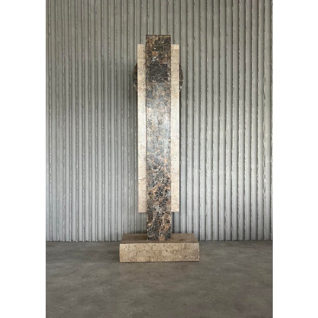 Art Deco Revival Marble Grandfather Clock from Maitland-Smith, 1990s For Sale - Image 10 of 12