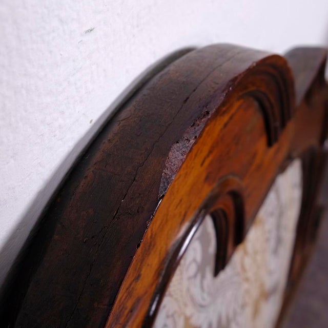 Antique Padded Wooden Double Bed Headboard, 1890s For Sale - Image 10 of 18