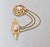 Pink Vintage 1980s Signed Monet Goldtone Pink Cabochon Chatelaine Brooch For Sale - Image 8 of 9