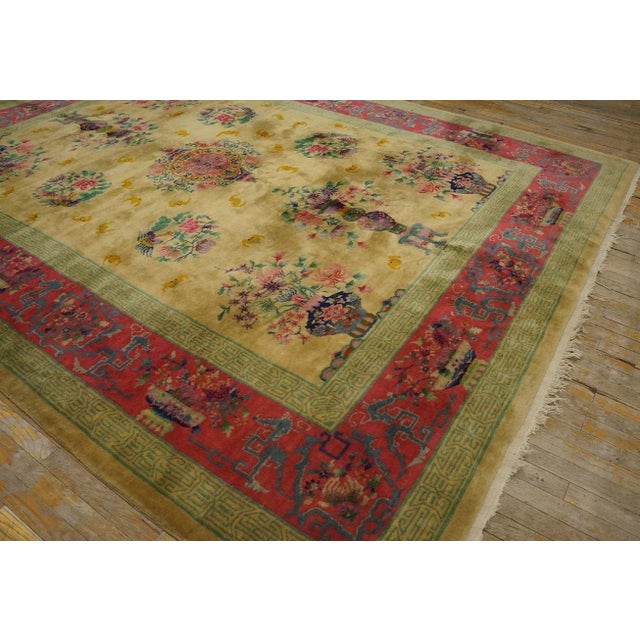 Antique Chinese, Art Deco Rug : 8' 8'' x 11' 4'' For Sale - Image 11 of 12