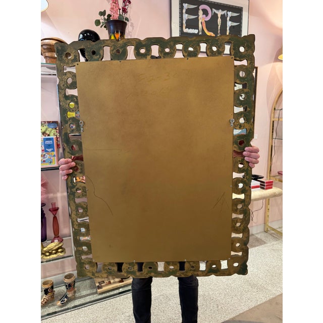 Vintage Hollywood Regency Style Giltwood Mirror For Sale - Image 4 of 8