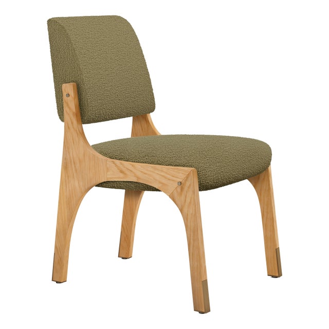 Arches II Dining Chair in Oak and Boucle from Insidherland For Sale