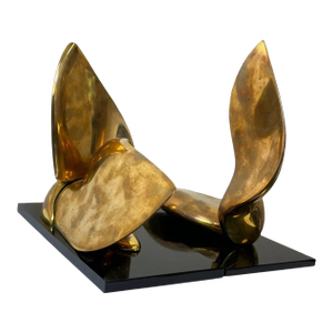 Pair of Gilt Bronze Swans by Jack Zajac — Signed & Numbered 18/95, Limited Edition Mid-Century Modern Sculptures