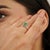 925 Sterling Silver 1.4ct Natural Emerald Solitaire Ring - Size 6 For Sale - Image 9 of 12