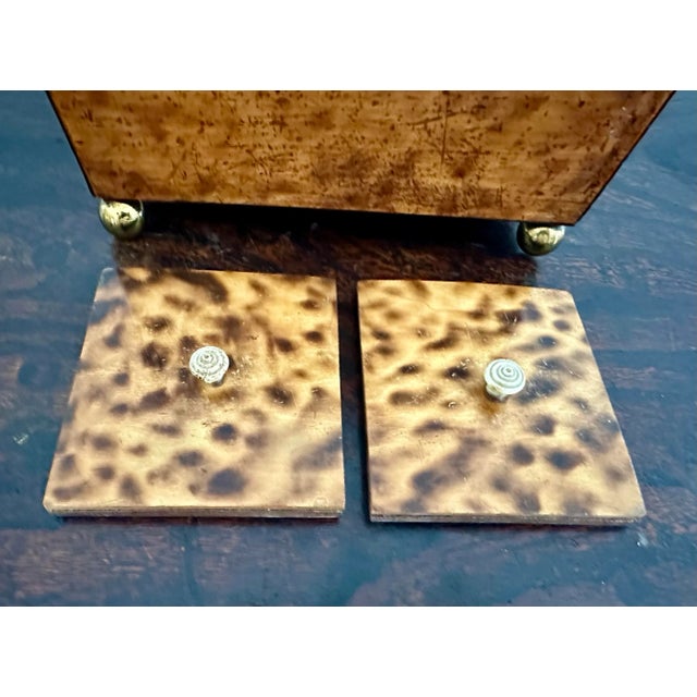 Early 19th Century 19th Century English Regency Tea Caddy With Faux Tortoise Shell Interior Compartment Top For Sale - Image 5 of 11