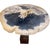 Pair Modern Petrified Wood Side Tables W/ Sculptural Metal Bases. Late 20th C. For Sale In Los Angeles - Image 6 of 12