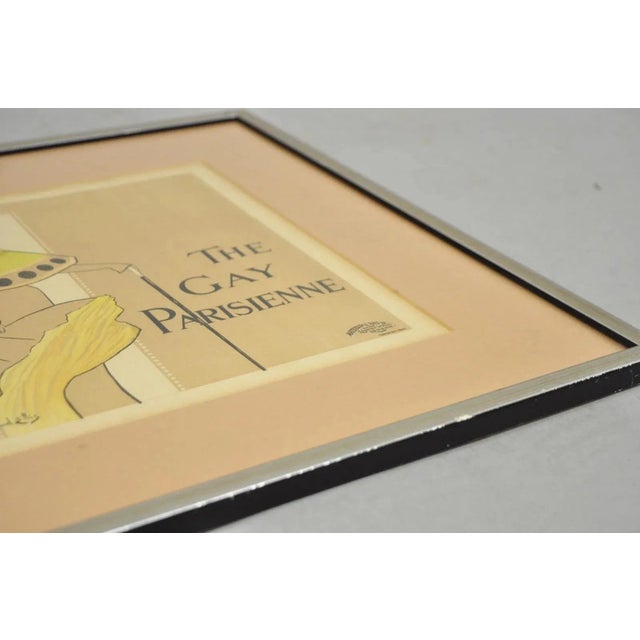 Hyland Ellis "The Gay Parisienne" Framed Lithograph Print Les Maitres De lAffice For Sale - Image 11 of 12