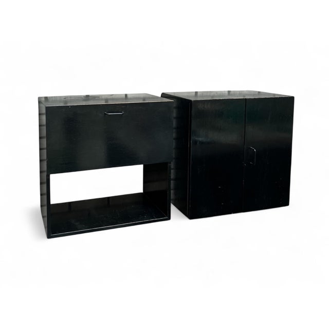 Vintage Black Cabinets by Wim Den Boon, 1950s, Set of 2 For Sale - Image 14 of 14