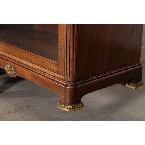 French Monumental Walnut Breakfront Glazed Bookcase, 1870s For Sale - Image 15 of 17