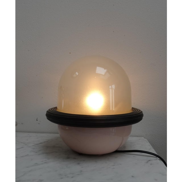 UFO Table Lamp in Glass and Metal attributed to Sicme, Italy, 1980s For Sale - Image 9 of 14