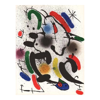Joan Miro Original Lithograph V1-6 Mourlot 1970 For Sale