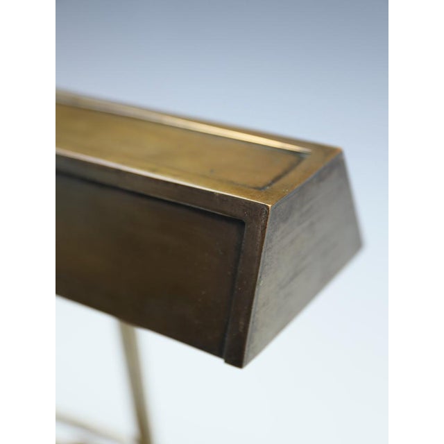 Art Deco Bronze Desk Lamp with Fossiliferous Limestone Base, 1930s For Sale - Image 15 of 18
