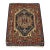 Heriz Rug 2’2” X 2’11” Blue Wool Traditional Hand-Knotted Oriental Carpet For Sale