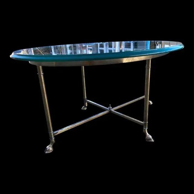 Mastercraft Brass Hoofed End Table in Faux Bamboo Manner of Jansen For Sale - Image 13 of 13