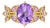 Kai Rose De France Amethyst Pink Sapphire Ring in 14k Solid Gold, size 4 For Sale