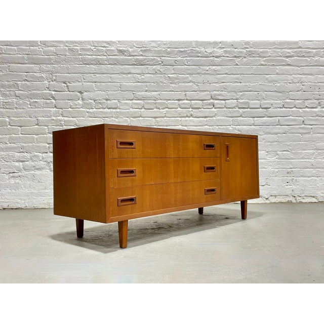Danish Mid Century Modern Teak Credenza | Low Sideboard, Compact Apartment Size, Denmark, C. 1960’s For Sale - Image 9 of 12