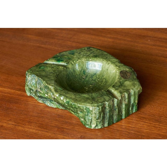 Mid Century Vide Poche in Green Alabaster, Italy, 1960s. This is a wonderful and large mid century bowl, vide poche or...