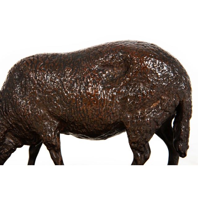 Brown Authentic Lifetime Bronze Sculpture of “Grazing Ewe” by Rosa Bonheur Ca. 1860s For Sale - Image 8 of 18