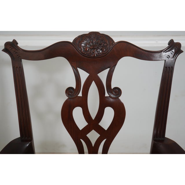 1990s Set of 8 Baker Colonial Williamsburg Clawfoot Mahogany Dining Room Chairs For Sale - Image 5 of 18