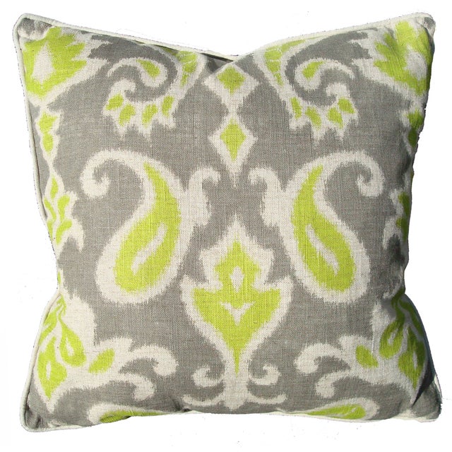 Ikat Linen Pillow Chairish