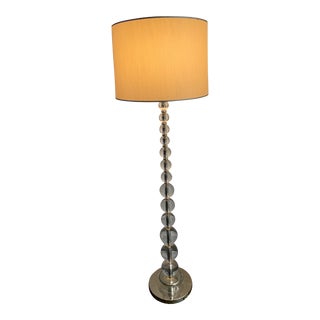 Glass Stacked Ball Floor Lamp With Shade For Sale