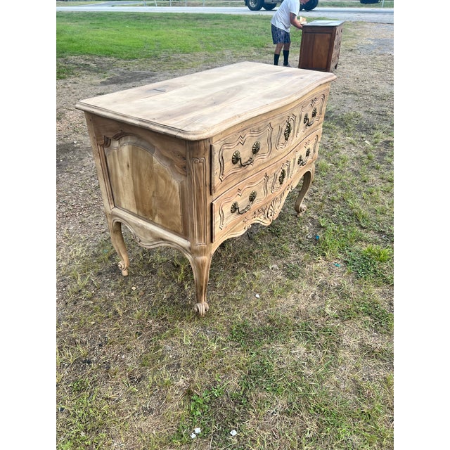 French 19th Century Louis XV Provincial Bleached Chest of Drawers / Commode For Sale - Image 11 of 12