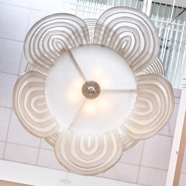 Murano Glass Art Deco Chandelier For Sale - Image 9 of 9