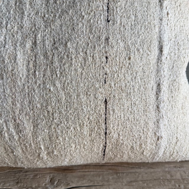 Textile Vintage Rug Pillow With Original Seams Includes Insert For Sale - Image 7 of 8