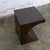 Wood Late 20th Century Modern Geometric Crescent End or Side Table Burl Veneer With Rectangle Glass Top For Sale - Image 7 of 18