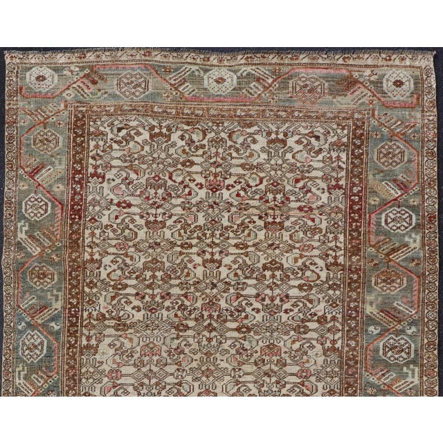 Measures: 4'2 x 6'3 Keivan Woven Arts/ rug/ ZIR-50-KV-17, country of origin / type: Iran / Type of Bidjar, circa 1920....