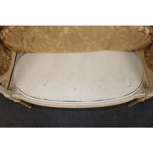 1940's Louis XVI Style Settee Window Bench Attributed to Maison Jansen For Sale - Image 9 of 12