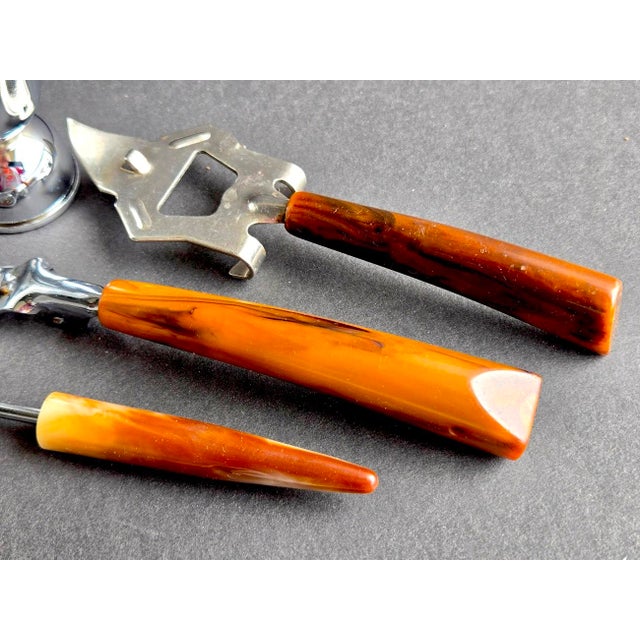 Vintage Cocktail and Bar Tools Set, Bakelite and Stainless Steel, 7 Pieces For Sale - Image 11 of 13