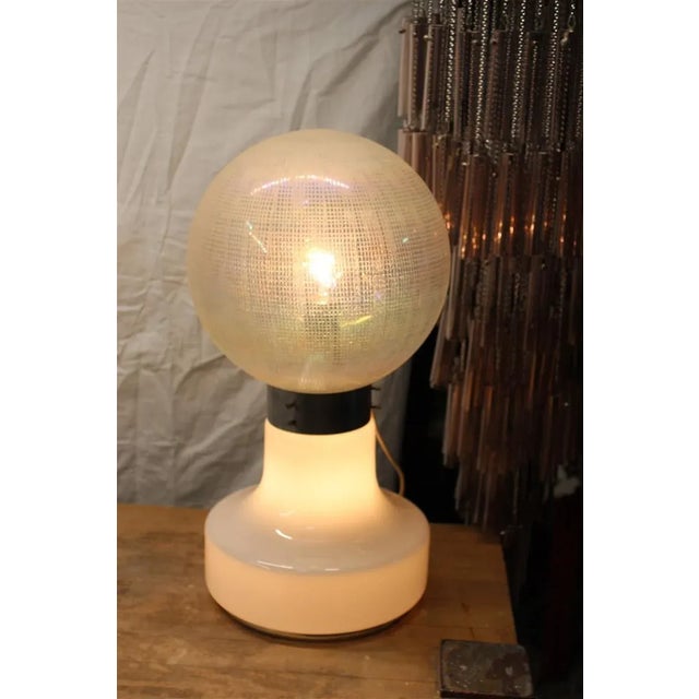 1970s Murano Glass and Steel Ceiling Lamp from Vistosi, 1970s For Sale - Image 5 of 13