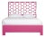 Honeycomb Platform Bed Queen, Hot Pink For Sale