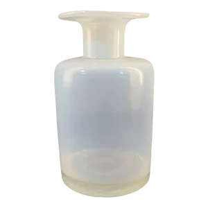 Mid Century Modern Danish White Opaline Glass Vase