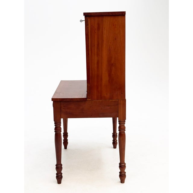 19th C American Cherry Plantation Desk Country Secretary Fall Front For Sale In Louisville - Image 6 of 17