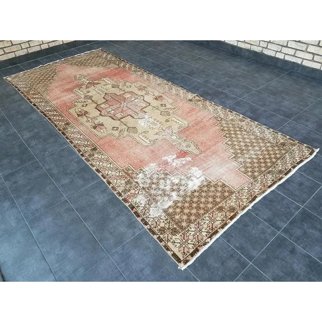 Textile 1960s Vintage Anatolian Area Wool Rug- 5′1″ × 11′9″ For Sale - Image 7 of 11