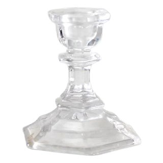 Vintage Glass Candlestick Holder For Sale