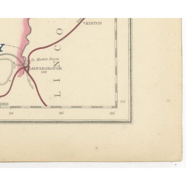 Hobson Fox Hunting Map of Yorkshire West Riding, Bramham Moor Hunt, 1870 For Sale - Image 6 of 9