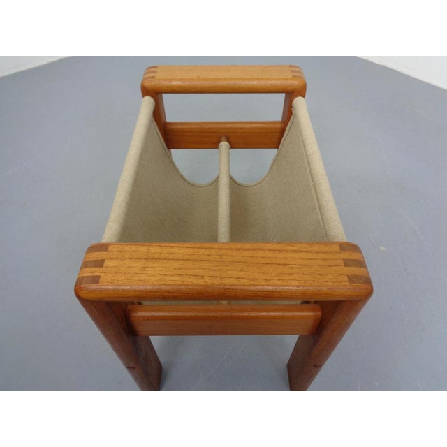 Danish Solid Teak Magazine Rack, 1960s For Sale - Image 12 of 17